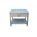 Pracovní nerezový stůl (2x šuplík, 1x police), rozměr (šxhxv): 1500 x 800 x 900 mm