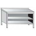 Pracovní nerezový stůl oplechovaný 2x police (pult), rozměr (šxhxv): 1500 x 600 x 900 mm