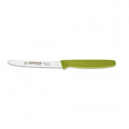 Nůž univerzální vroubkovaný, délka 11 cm, barva zelená