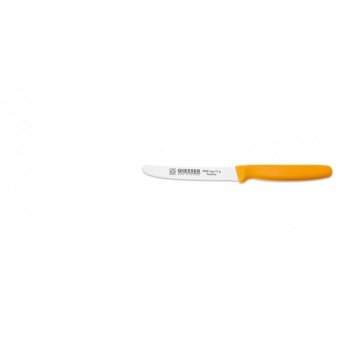 Nůž univerzální vroubkovaný 11 cm, barva žlutá