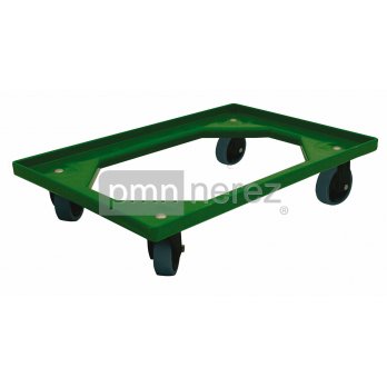 Vozík Complastec - 2 otočná gumová kolečka, zelený