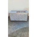 Stůl mycí nerezový dvoudřezový s plochou, skříňový, rozměr vnější (šxhxv) 1400 x 600 x 900 mm (dřez 400 x 400 x 250 mm)